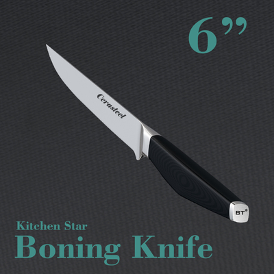 Cerasteel Knife 6 Inch Boning Knife With G10 Fiberglass Handle