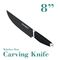 Strong Hardness 8 Inch Carving Knife , Ultra Sharp Ceramic Sushi Knife